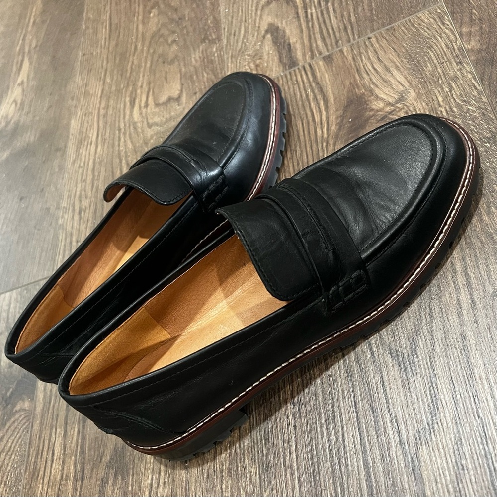 MADEWELL The Corinne Lugsole Loafers true black Women’s SIZE 9 new without box - Picture 2 of 9